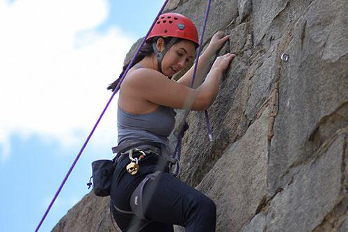 go bouldering with our outdoor adventure group